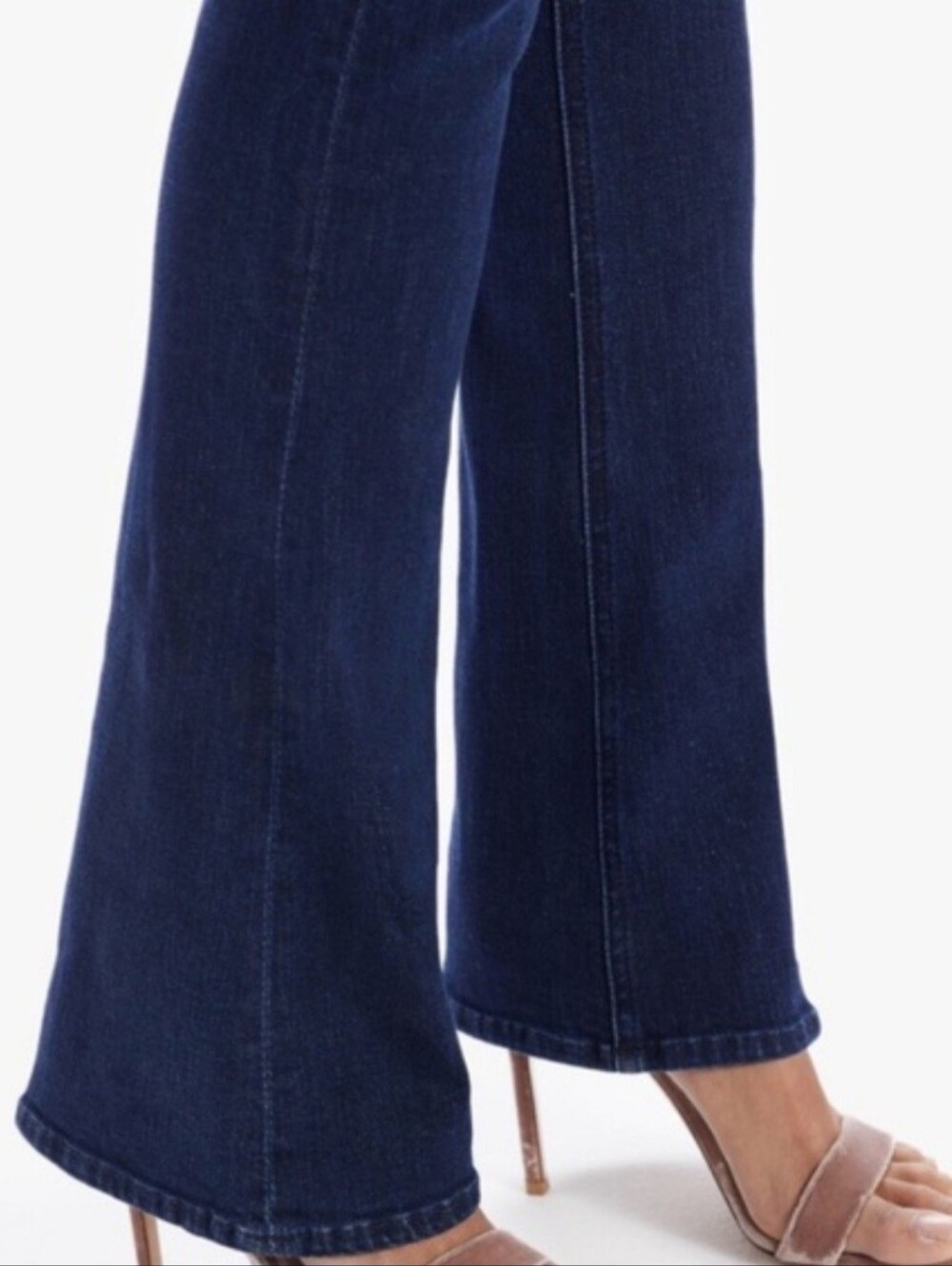NWOT Mother Size 27 High Waisted Runaway Slim Flare Jeans In Teaming Up Wash - Picture 4 of 10